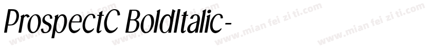 ProspectC BoldItalic字体转换